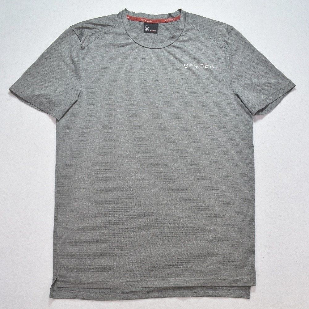 Spyder Active ProWeb Gray Performance T-Shirt Short Sleeve Athletic Top Mens XS